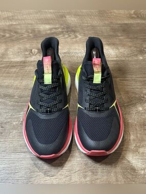 Allswift 1.0 Women's Mesh Lifestyle Sneakers size 8.5 Black/Yellow/Hot Pink